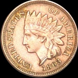 1863 Indian Head Penny CLOSELY UNC