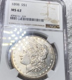 1898 Morgan Silver Dollar NGC - MS62
