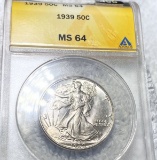 1939 Walking Half Dollar ANACS - MS64