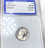 1945-D Mercury Silver Dime IGSG - MS68