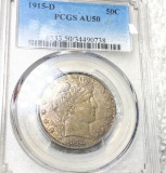 1915-D Barber Half Dollar PCGS - AU50