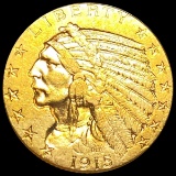 1915 $5 Gold Half Eagle NEARLY UNCIRCULATED