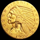 1909-D $5 Gold Half Eagle UNCIRCULATED