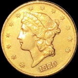 1880-S $20 Gold Double Eagle CLOSELY UNC