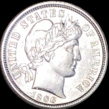 1906-O Barber Silver Dime CLOSELY UNCIRCULATED