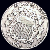 1882 Shield Nickel ABOUT UNCIRCULATED