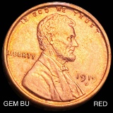 1919-D Lincoln Wheat Penny GEM BU RED