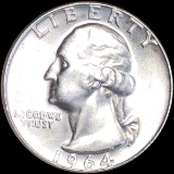 1964-D Washington Silver Quarter UNCIRCULATED