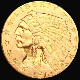 1912 $2.50 Gold Quarter Eagle CLOSELY UNC