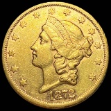 1872-S $20 Gold Double Eagle ABOUT UNCIRCULATED