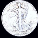 1945-D Walking Half Dollar ABOUT UNCIRCULATED
