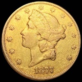 1877-S $20 Gold Double Eagle LIGHTLY CIRCULATED