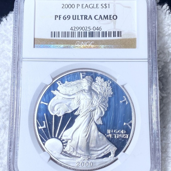 2000-P Silver Eagle NGC - PF 69 ULTRA CAMEO