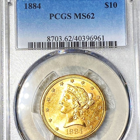 1884 $10 Gold Eagle PCGS - MS62