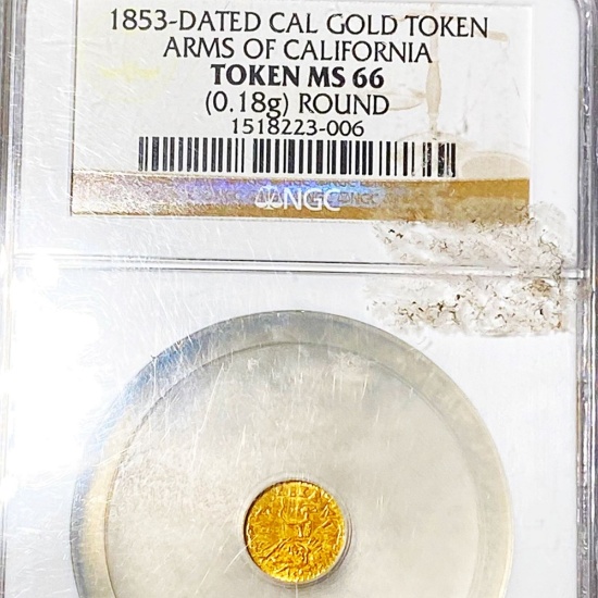 1853 California Gold Token NGC - MS66