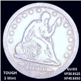 1855-S Seated Liberty Quarter NICELY CIRCULATED