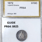 1872 Seated Liberty Half Dime PCI - PR64