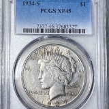 1934-S Silver Peace Dollar PCGS - XF45