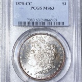 1878-CC Morgan Silver Dollar PCGS - MS63