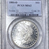 1880-O Morgan Silver Dollar PCGS - MS62