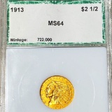 1913 $2.50 Gold Quarter Eagle PCI - MS64
