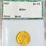 1927 $2.50 Gold Quarter Eagle PCI - MS64