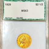 1929 $2.50 Gold Quarter Eagle PCI - MS63