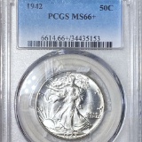 1942 Walking Half Dollar PCGS - MS66+