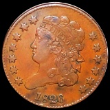 1826 Classic Head Half Cent LIGHTLY CIRCULATED