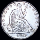 1870 Seated Half Dollar NEARLY UNCIRCULATED