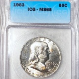 1963 Franklin Half Dollar ICG - MS65