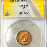 1864 Indian Head Penny ANACS - AU55