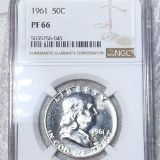 1961 Franklin Half Dollar NGC - PF66