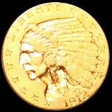 1912 $2.50 Gold Quarter Eagle CLOSELY UNC