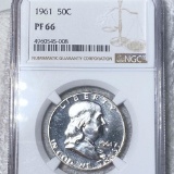 1961 Franklin Half Dollar NGC - PF66