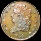 1834 Classic Head Half Cent ABOUT UNCIRCULATED