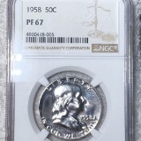 1958 Franklin Half Dollar NGC - PF67