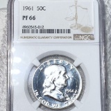 1961 Franklin Half Dollar NGC - PF66