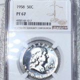 1858 Franklin Half Dollar NGC - PF67