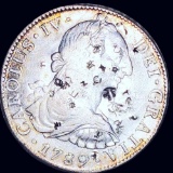 1789 Mexican Silver 8 Reales LIGHTLY CIRCULATED