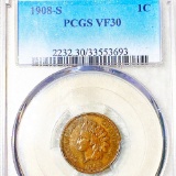 1908-S Indian Head Penny PCGS - VF30