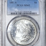 1881-S Morgan Silver Dollar PCGS - MS62