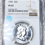 1955 Franklin Half Dollar NGC - PF67