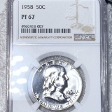 1958 Franklin Half Dollar NGC - PF67