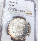 1878-CC Morgan Silver Dollar NGC - MS63