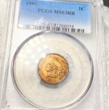 1899 Indian Head Penny PCGS - MS 63 RB