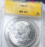 1887 Morgan Silver Dollar ANACS - MS64