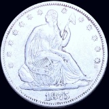 1875 Seated Half Dollar ABOUT UNCIRCULATED