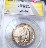 1936-S Bay Ridge Half Dollar ANACS - MS65