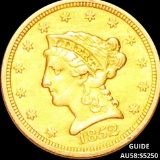 1852-O $2.50 Gold Quarter Eagle NEARLY UNC